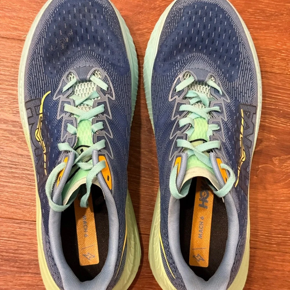 Hoka Men’s Blue and Green Running Shoes - Picture 7 of 10